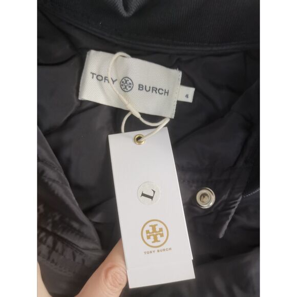 TORY BURCH Women's Long Black Down Coat - Picture 5 of 6